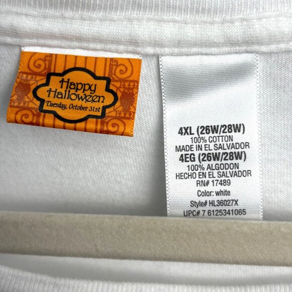 Happy Halloween "Be Witched" Graphic T-Shirt 4XL 26W/28W Cotton Bats Tee - Picture 3 of 6